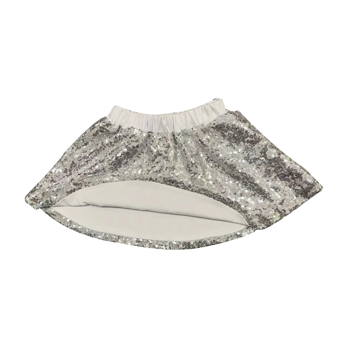 Custom Solid Gold Baby Girls Mini Skirt Toddler Infant Kids Fashion Skirt Knit Cotton Sequin Skirt