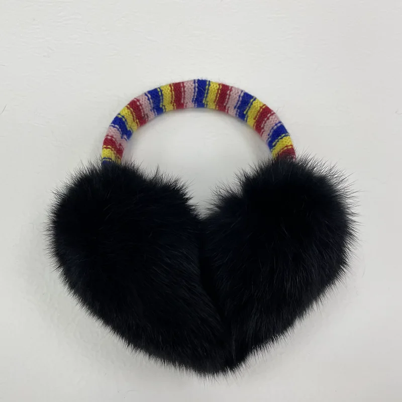 Высококачественные долговечные черные удобные теплые плюшевые милые наушники