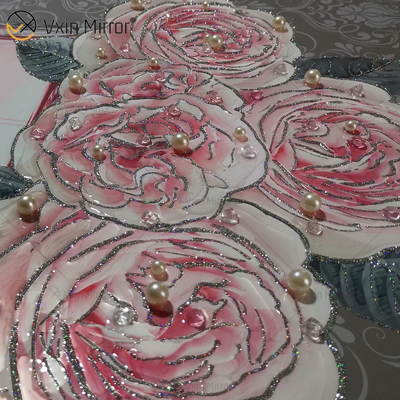 Amazing quality  Vxin  pearl diamond metal wall art decor home decoration  luxury living room framed  for home set for sale