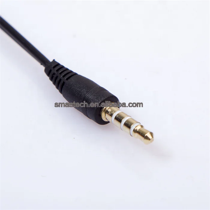 High Quality 6 Inch 3.5mm 3-Ring Speaker/Microphone Headset Splitter For Phone Computer Cabo
