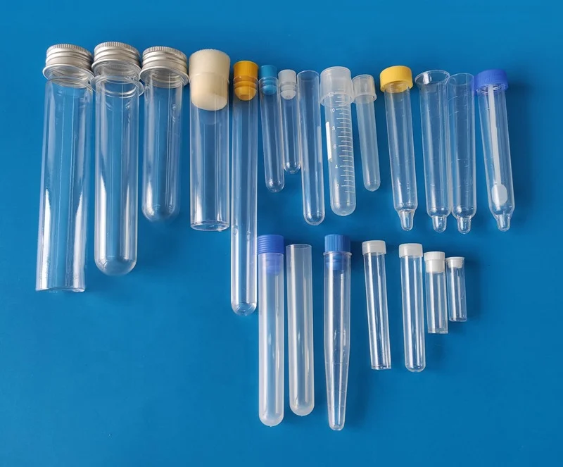 12*60 to 25*150mm lab use Plastic polypropylene PP Test Tube with Flange Plug cap