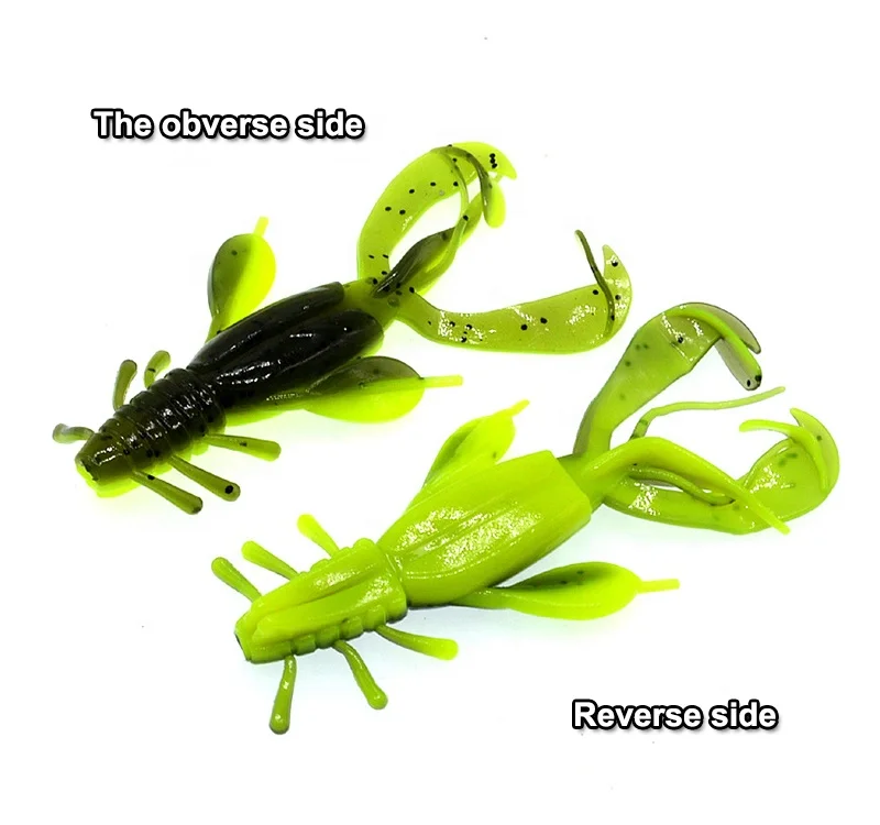 C 20PCS Fishing Lures Bass Fishing Jig Trailers Soft Plastic Shrimp Creature Crawdad Baits Kit