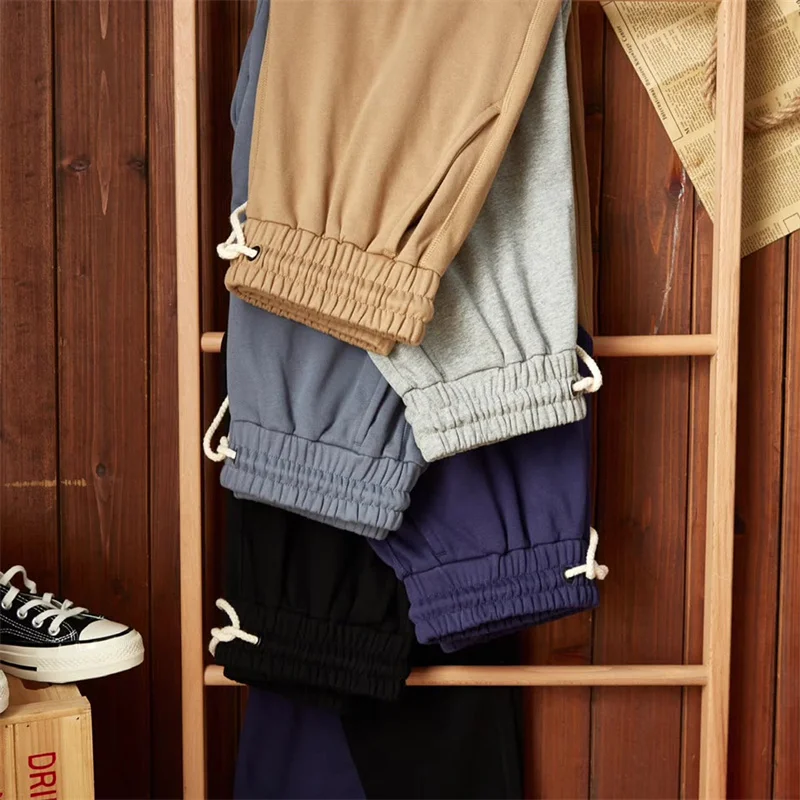 Custom 360g Heavy Cotton American Casual Wear Brand American Retro Sports Rope Casual Pants