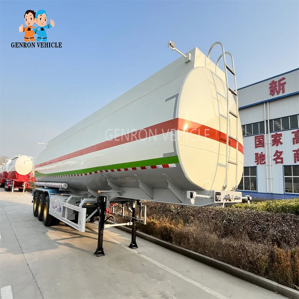 40000L Carbon Steel Fuel/Oil Tank Semi-Trailer 3 Axle Diesel Transport Semi-Trailer for Sale