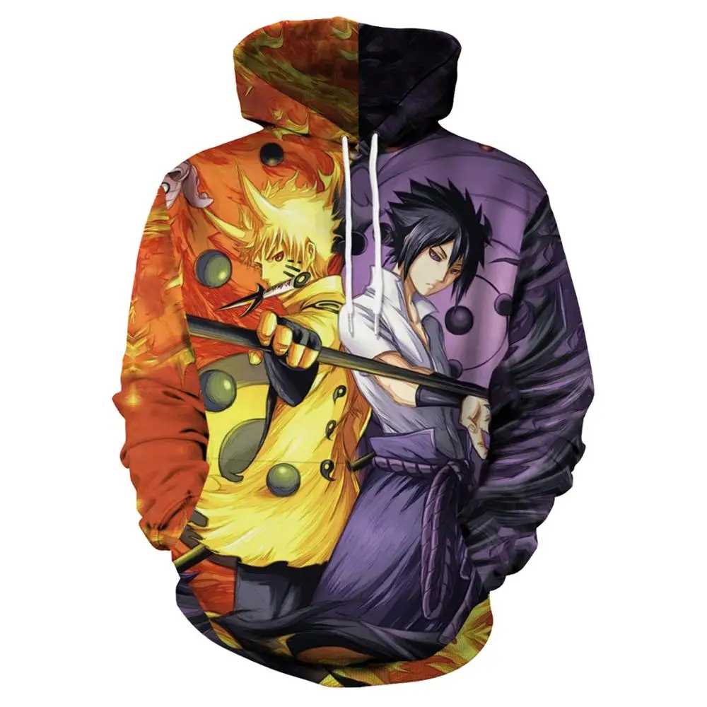 
Custom made Kangaroo Pocket Cosplay Unisex Naruto 3D Print Pullover Anime xxxxl Hoodie Sweatshirt for men 