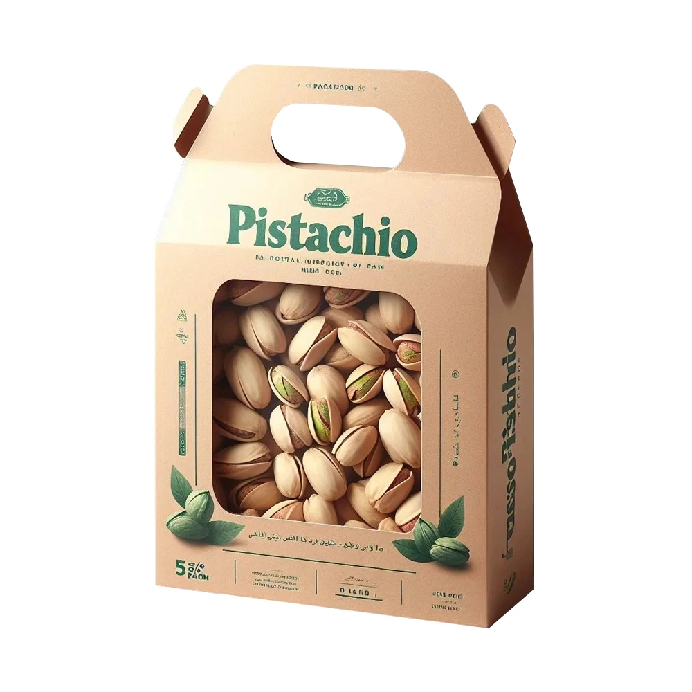 Paper luxury Special Kraft Dried Fruits Nuts Gift Packaging Box With Handle