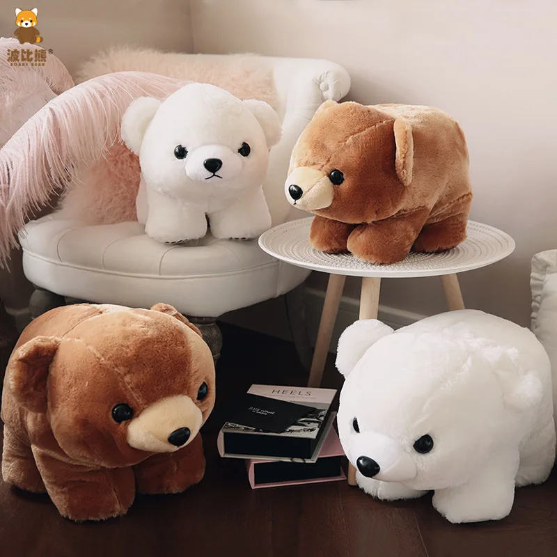 Wholesale hot selling Bobbi bear cute pet. Polar bear doll Plush toys Lying down polar bear doll