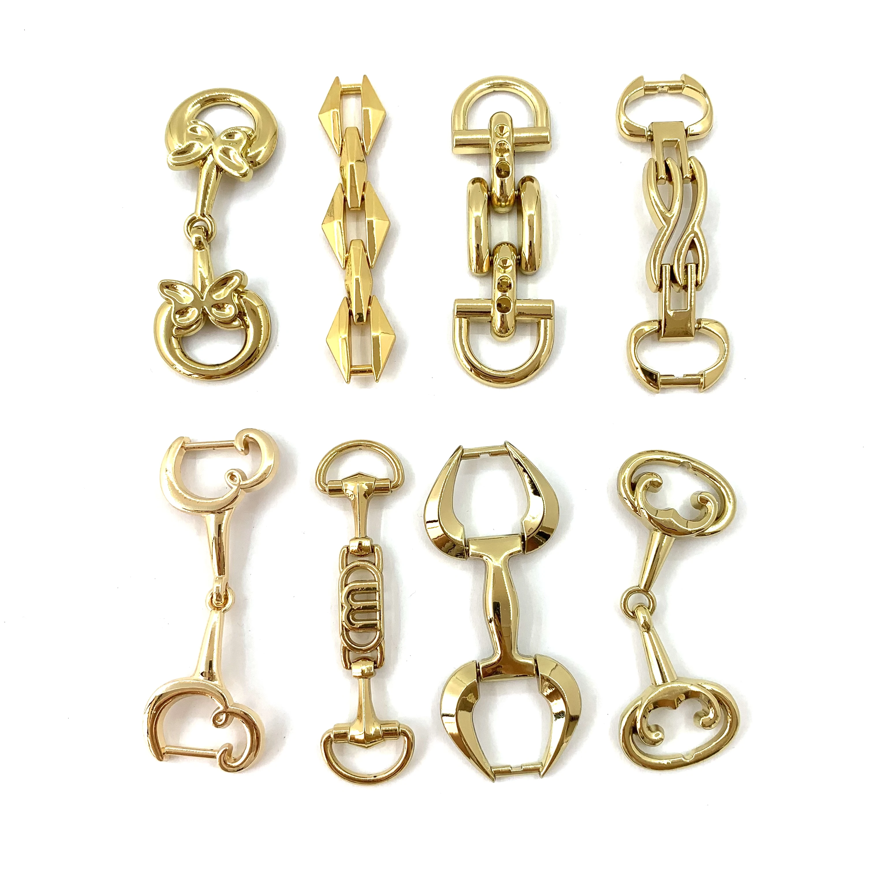 Customized various styles of shoe chain decoration metal shoe buckle logo