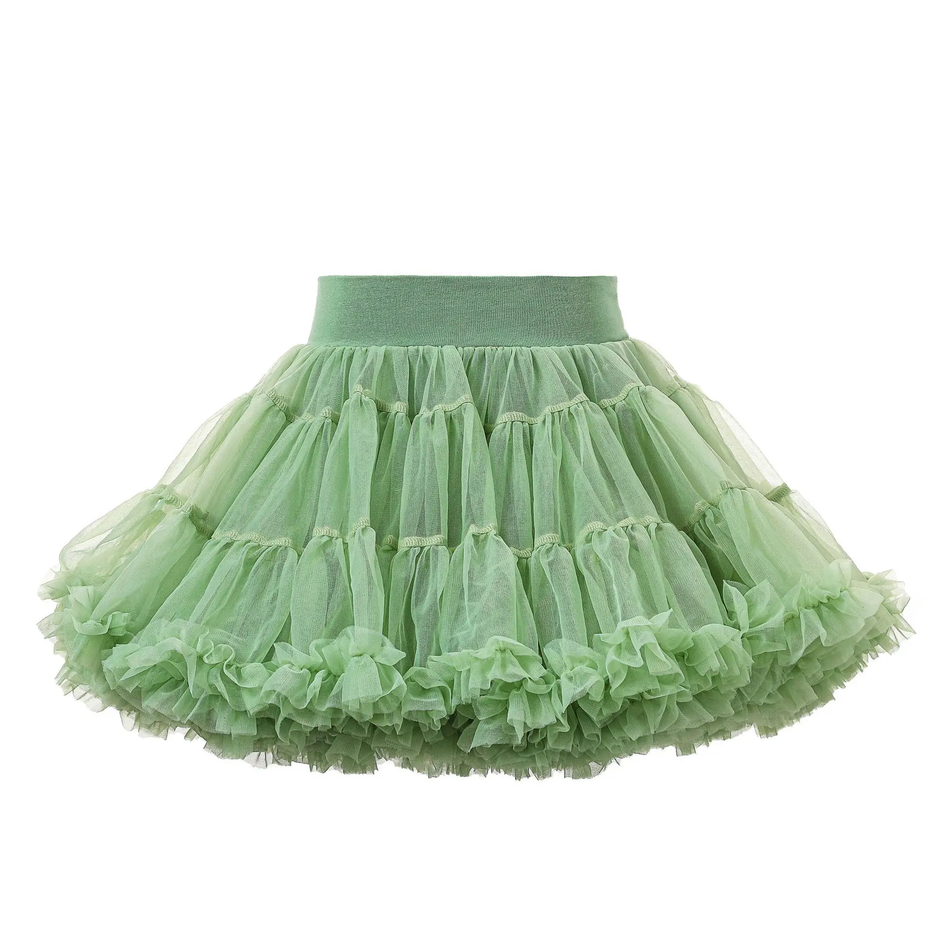 Wholesale Baby Girls Tutu Skirt Princess Fluffy Soft Tulle Ballet Birthday Party Pettiskirt