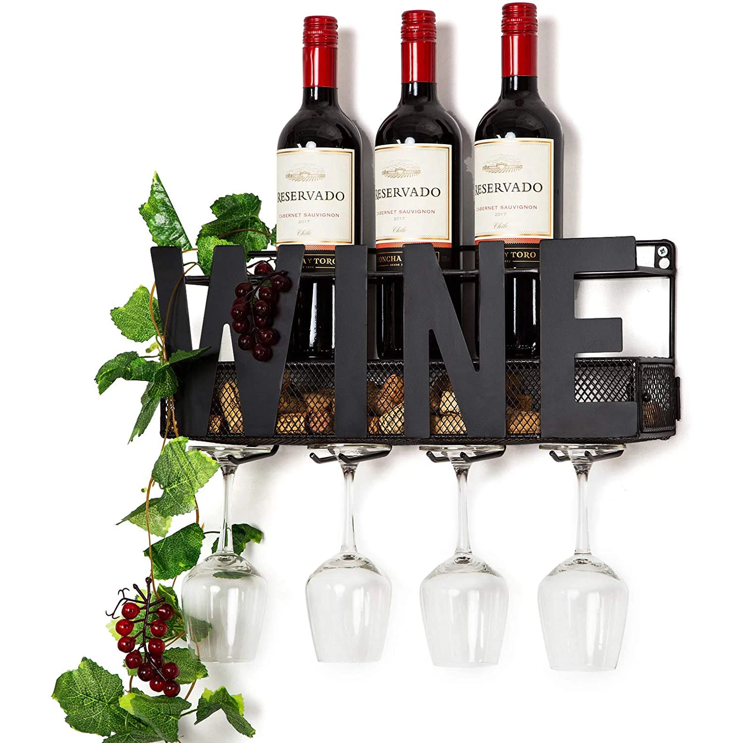 Wine Holder,wall Mounted Wine Rack,wall Mounted Wine Bottle Rack Glass Holderhot Sale Products