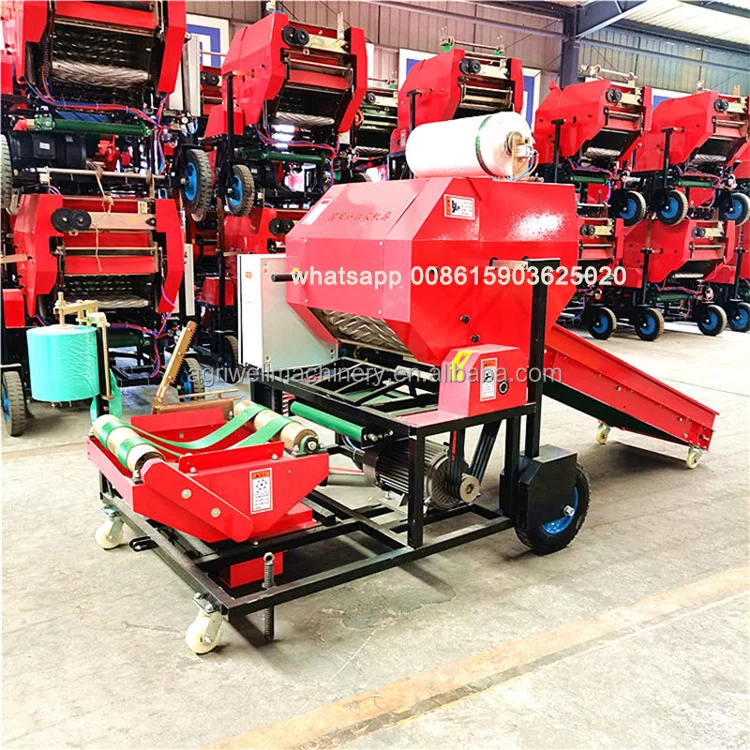 Forage silage wrapping machine Fully automatic corn straw baling and wrapping machine Used on Farms with Essential Motor