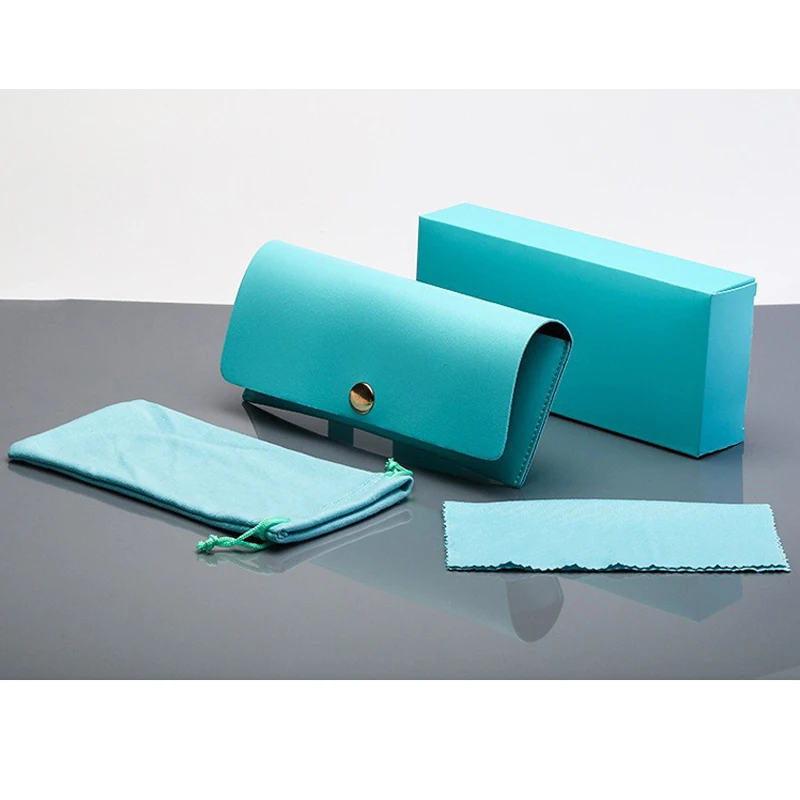 
LH008 High Quality Brand Design Custom Logo Leather Eye Glasses Cases Eyewear Box Eyeglasses Bag 