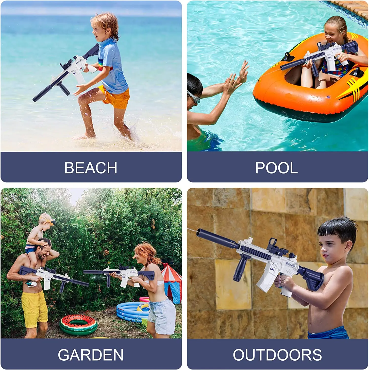 New Hot Selling Electric Water Gun M416 Automatic Water Soaker Gun for Kids High Pressure Long Range   Gun Water