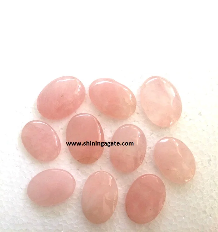 Gemstone Rose Quartz Cabchones Wholesale Gemstone Healing Crystal Cabachones