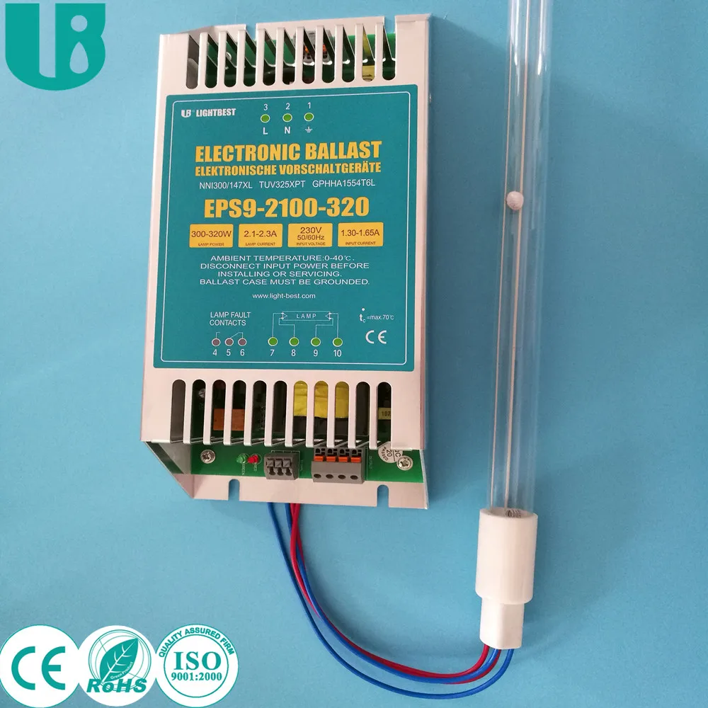 320W electronic ballast EU market uv lamp transformer preheat start ballast