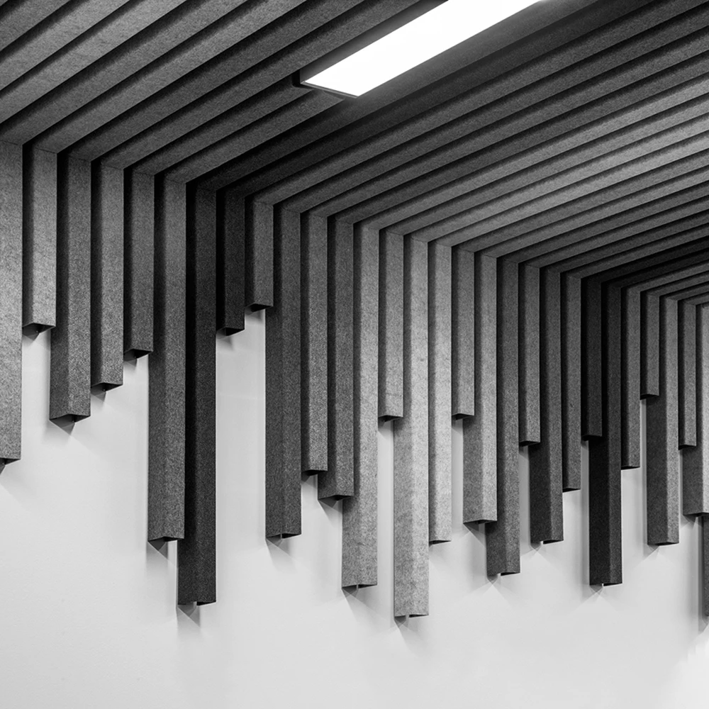 Customized New Self-adhesive Hexagon Decorative Polyester Acoustic Panel Large Size Felt Soundproof ceiling wall Acoustic panel