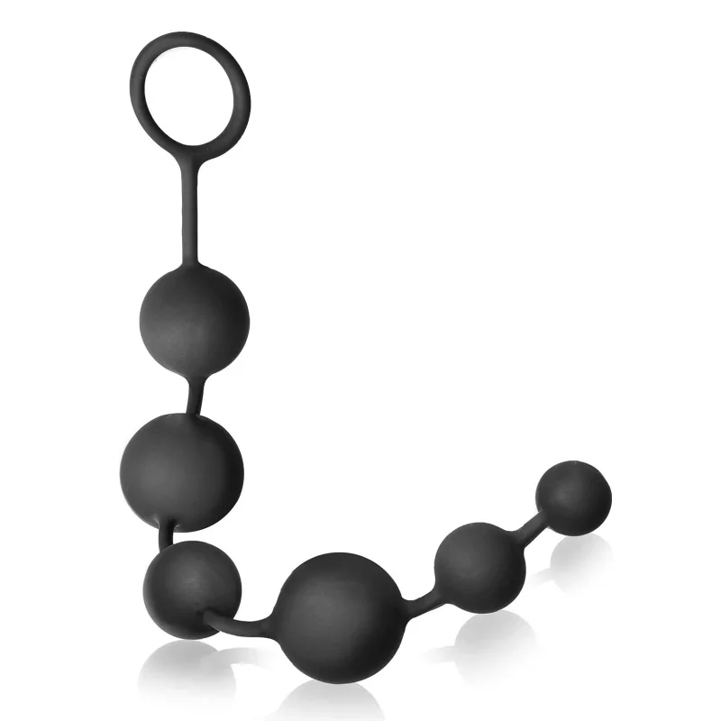 Anal Beads 100% Silicone with Gradual Size Increase & Safe Pull Ring - Easy to Clean Silicone Anal Beads Toys of Pleasure sex