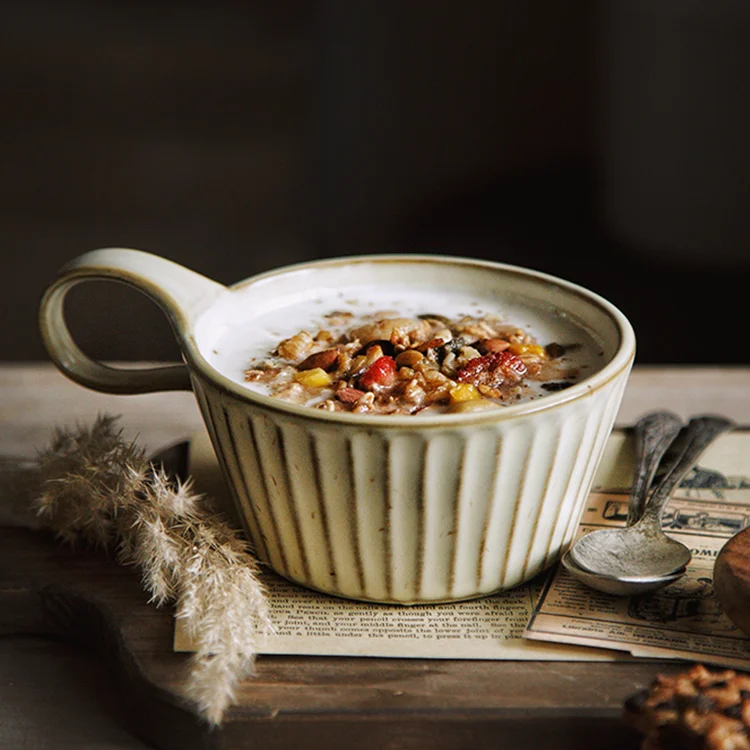 American vintage cup  breakfast cup oatmeal coffee cup ceramic mug new style