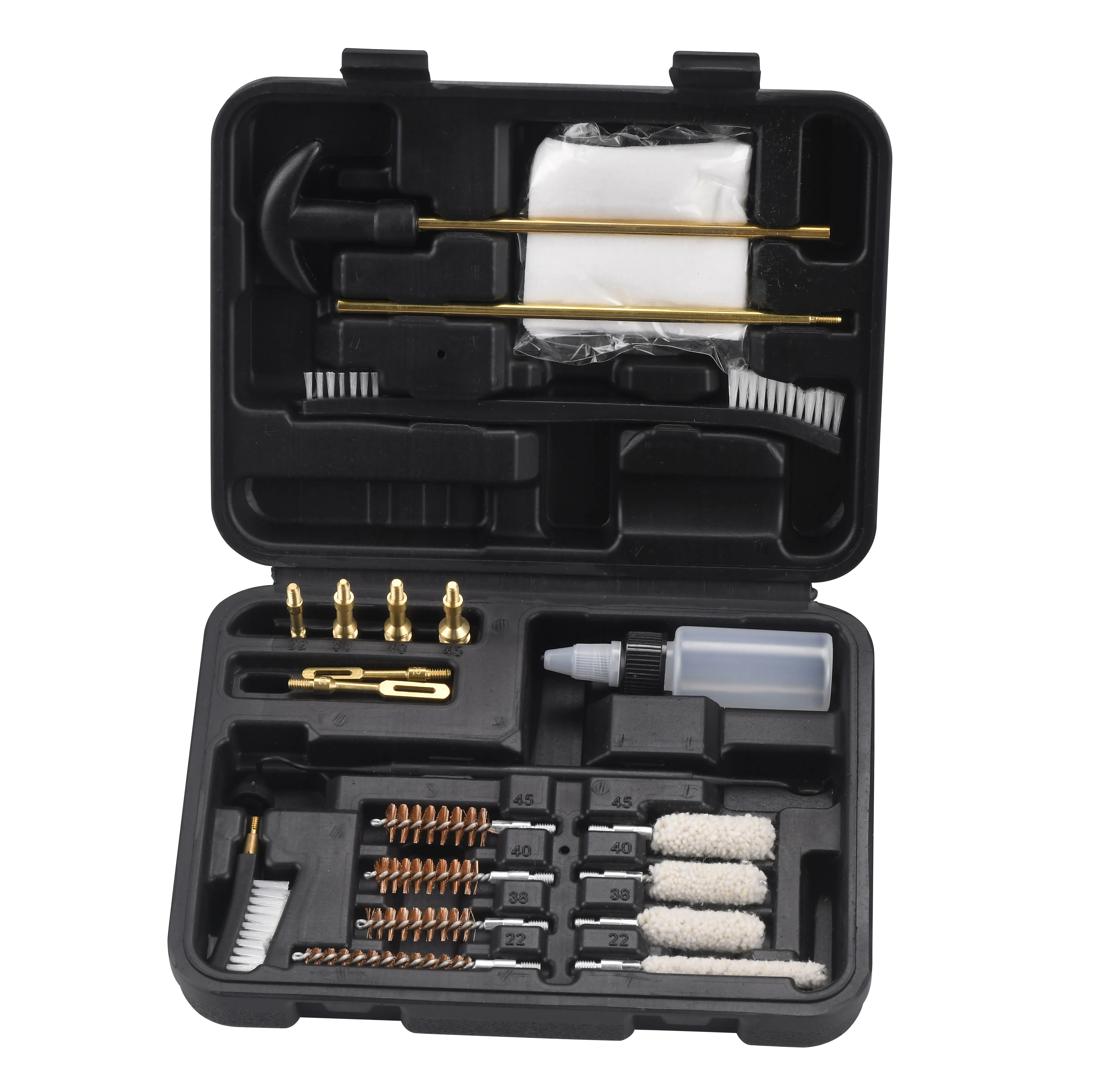 23pcs Hunting Accessories .22/.38/.40/.45mm With Bronze Bore Brush Gun Cleaning Kit Universal