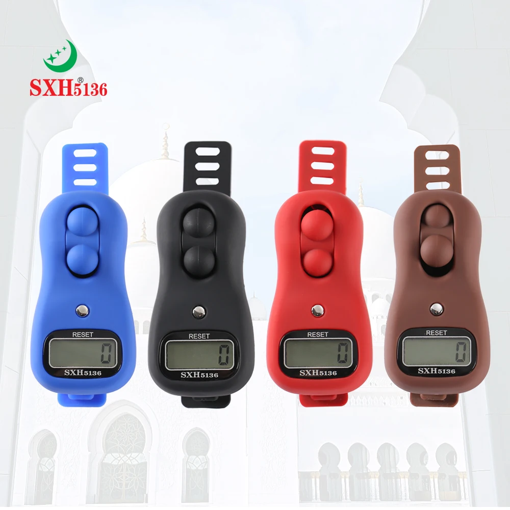 SXH5136 Factory Wholesale New Beads Digital Tasbih  Mini Electronics Hand Tally Counter Ring Tasbeeh Battery Replaced