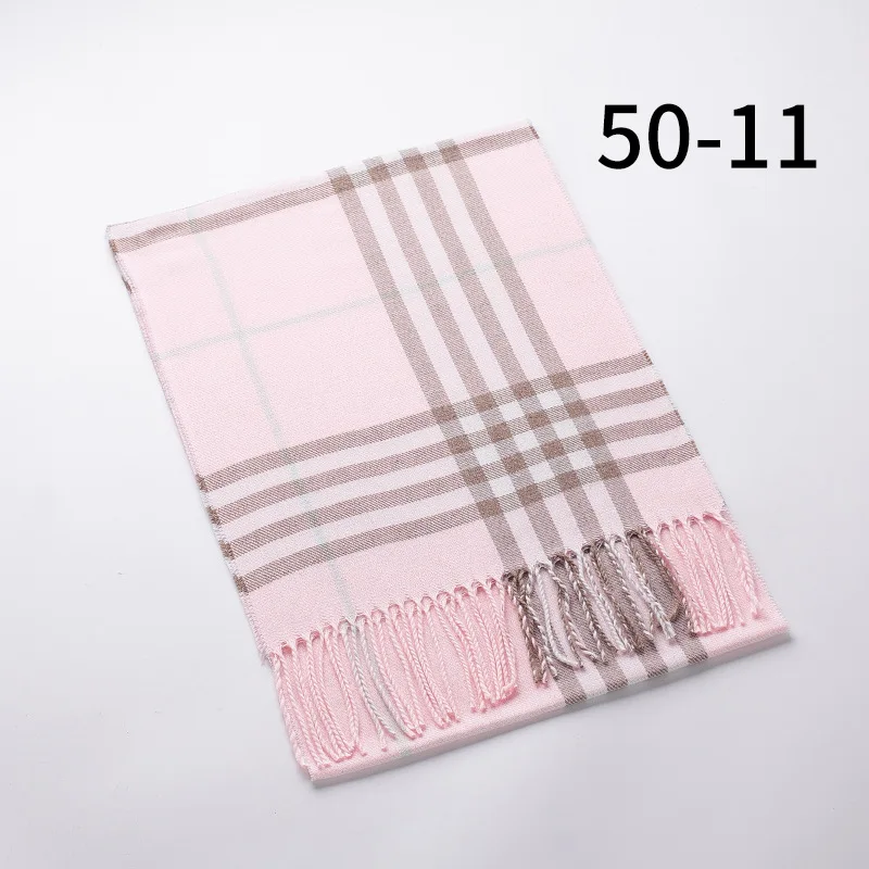 Custom Winter Scarf Women Plaid Scarves With Tassel
