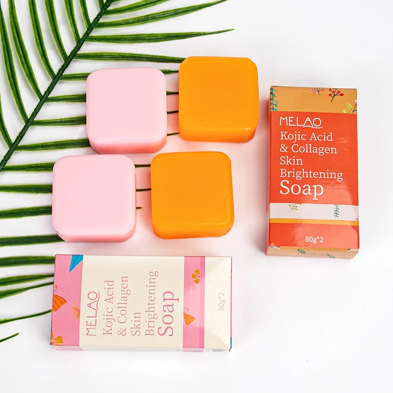 MELAO Handmade Kojic Acid Soap Skin Brightening Soaps Vegan Herbal Organic Natural Collagen Whitening Skin Bath Toilet Soap