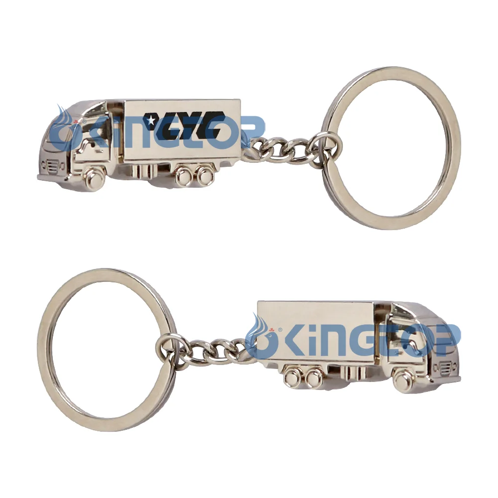 Metal Gear Head Key Ring Keychain 3d Mini Large Truck Model Metal Keychain Truck Driver Gift Keychain