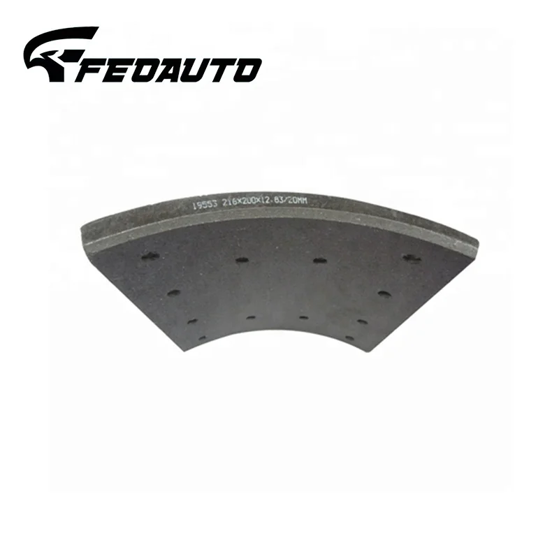 19553 semi truck parts for IE RW/29/1 RW/29/2  19553 brake lining manufacture 21955300