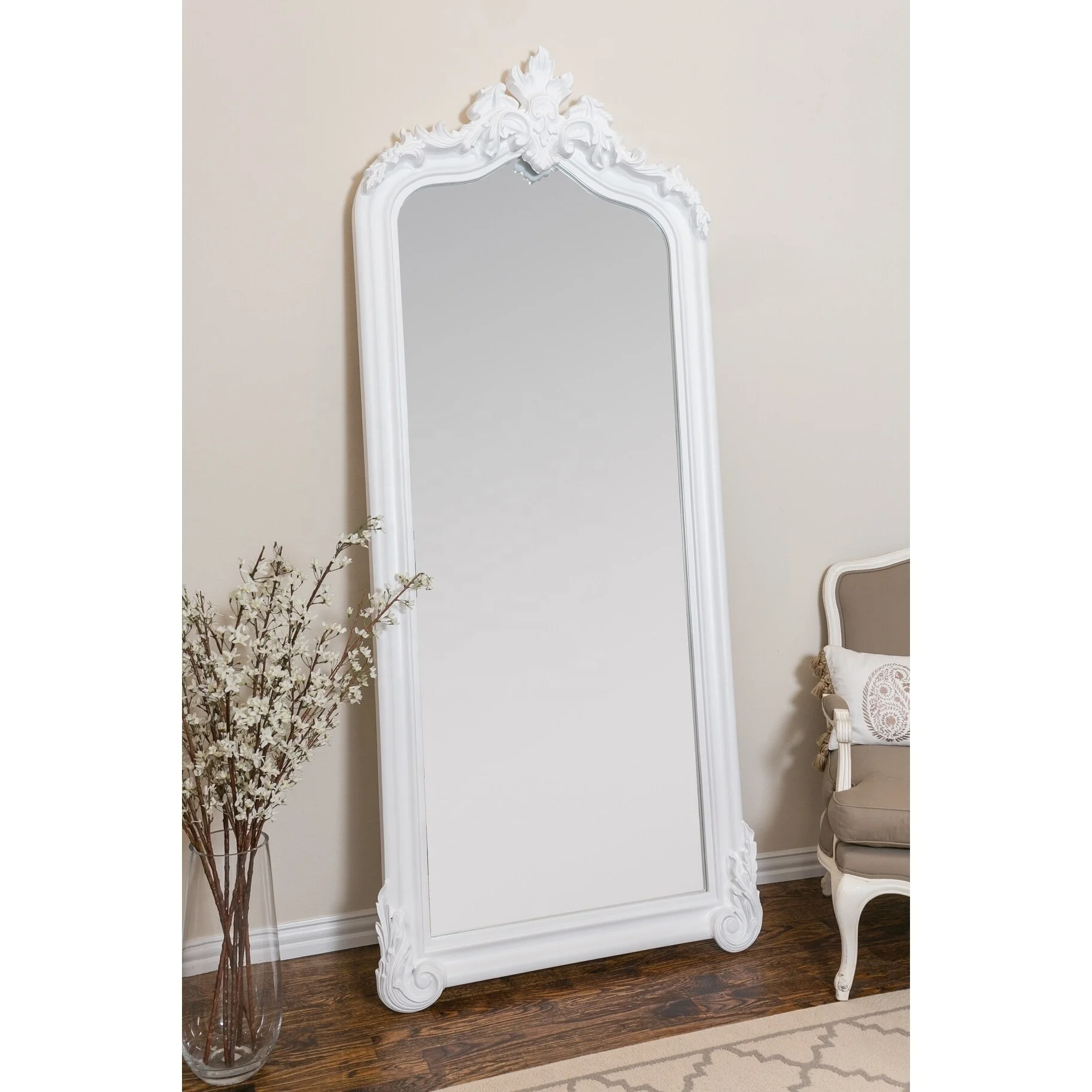 Luxurious wooden frame mirror made from solid wood