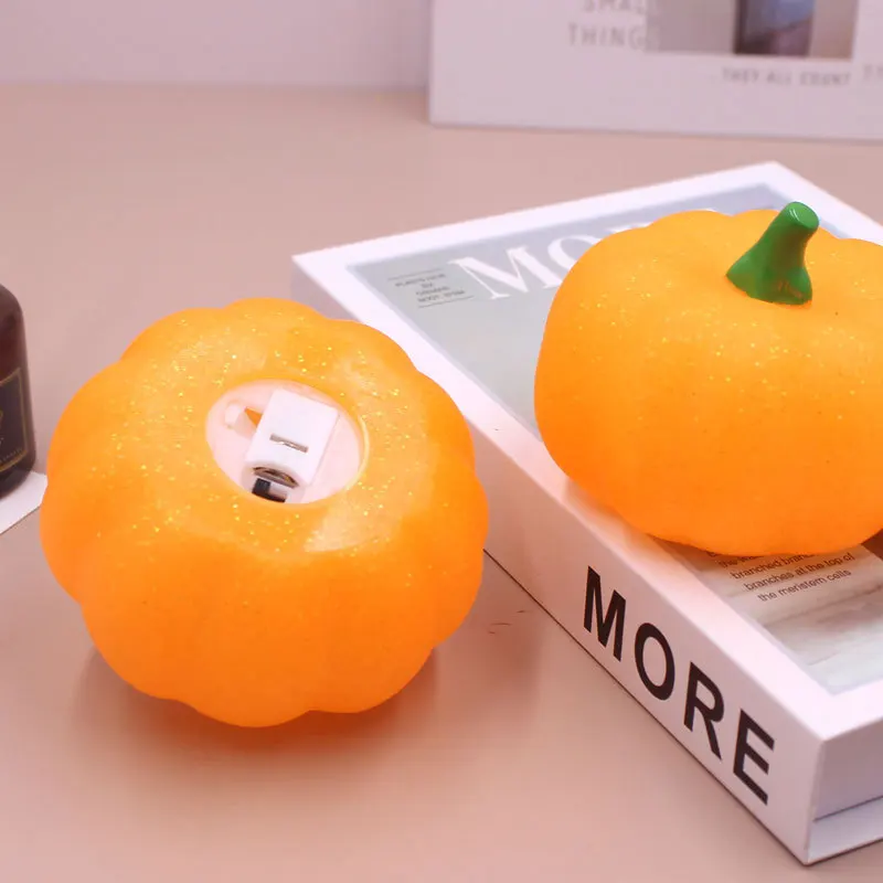 Cross-Border Halloween Soft Pumpkin Lamp DIY Graffiti Luminous Decorative Ornaments Bedroom Desktop Enhancing Holiday Atmosphere