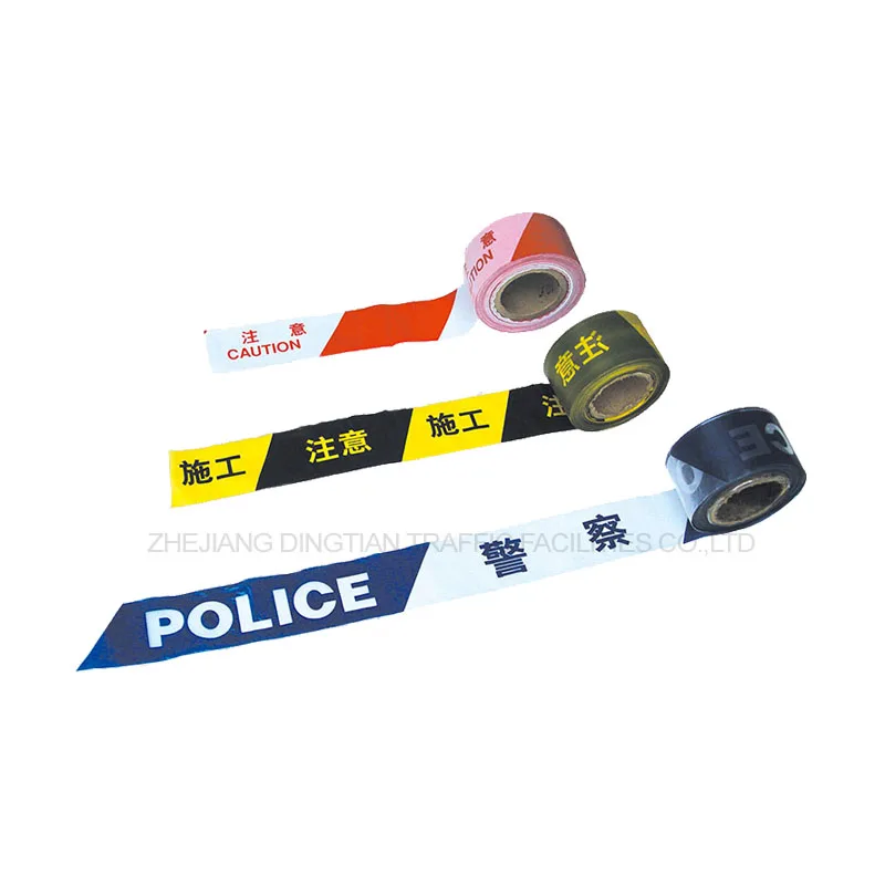 DINGWANG 50mm*100m PE Warning Tape Can be Customized Reflective Plastic flawless dermaplane glow