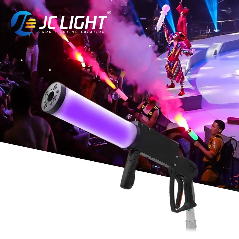 Popular Stage Special Effect Mini Handheld Carbon Dioxide Led Co2 Gun Party Wedding Dj Gas Column Gun Smoke Jet Fog Machine Gun