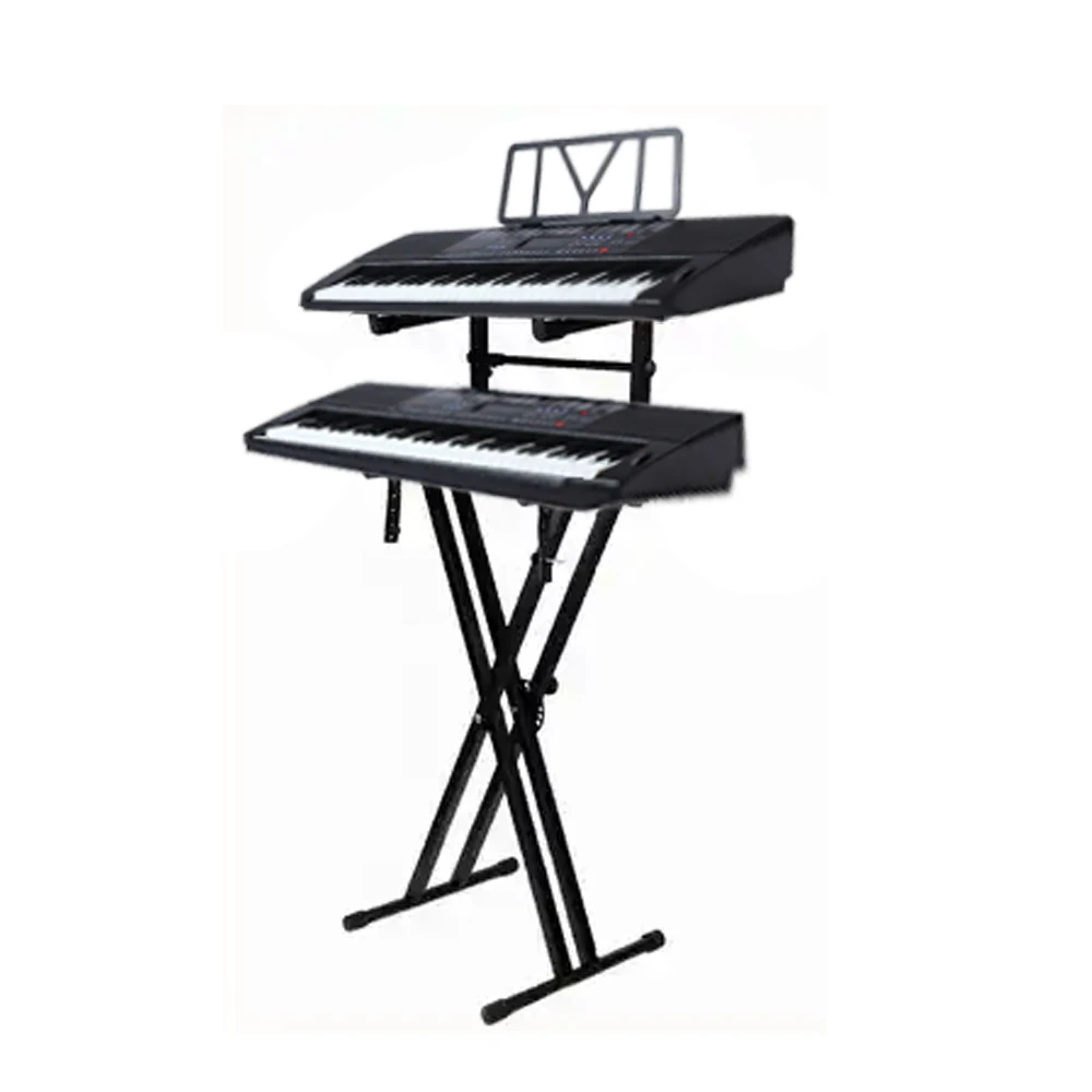 Factory High Quality Double X Two Tie Adjustable Keyboard Stand