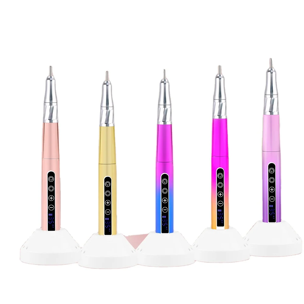 Type-C Gradient Color Nail E File Portable Mini Nail Drill Pen 35000 RPM Brushless Strong Handle