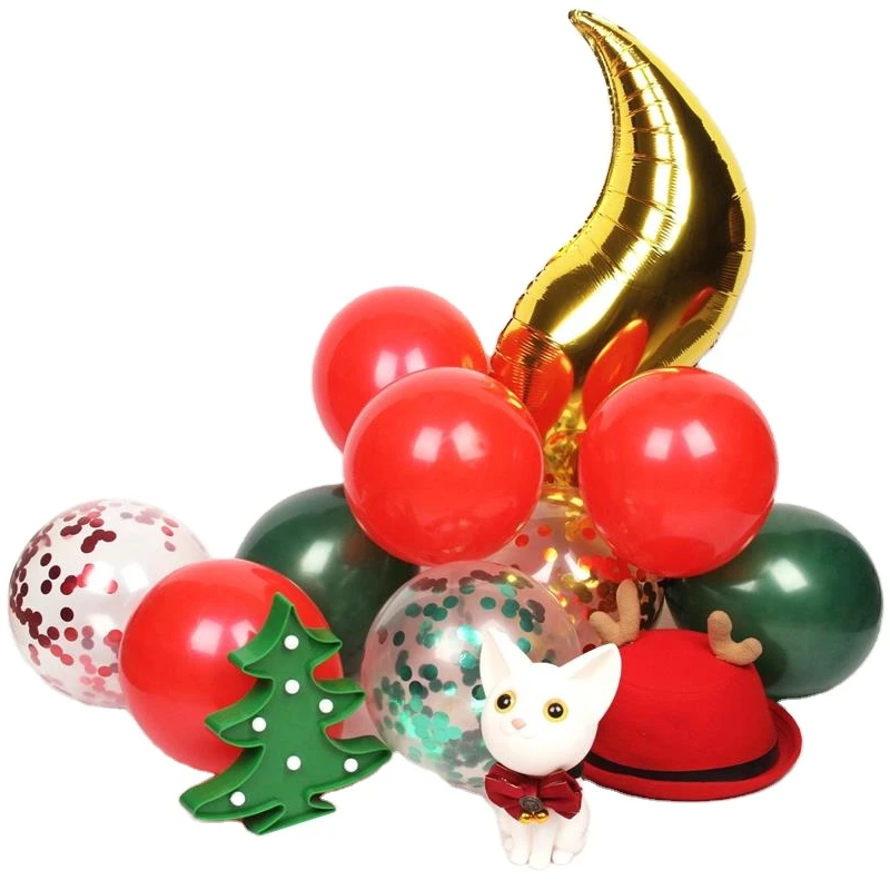 new design santa claus printing red color 10inch latex merry christmas balloons