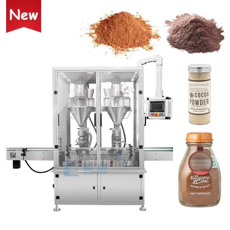High speed automatic protein powder flour matcha coffee cocoa powder can filling machine