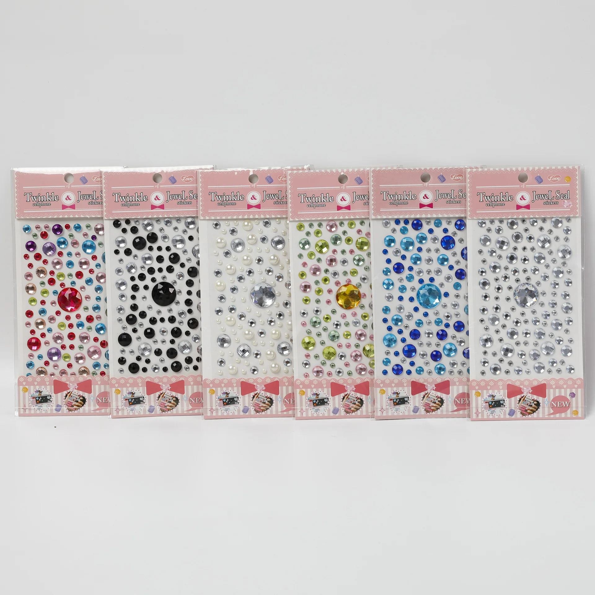 New Fashion Bright Shinny Hear Shape Jewels Stickers For Kids Make Up Or Gift Set Decoration