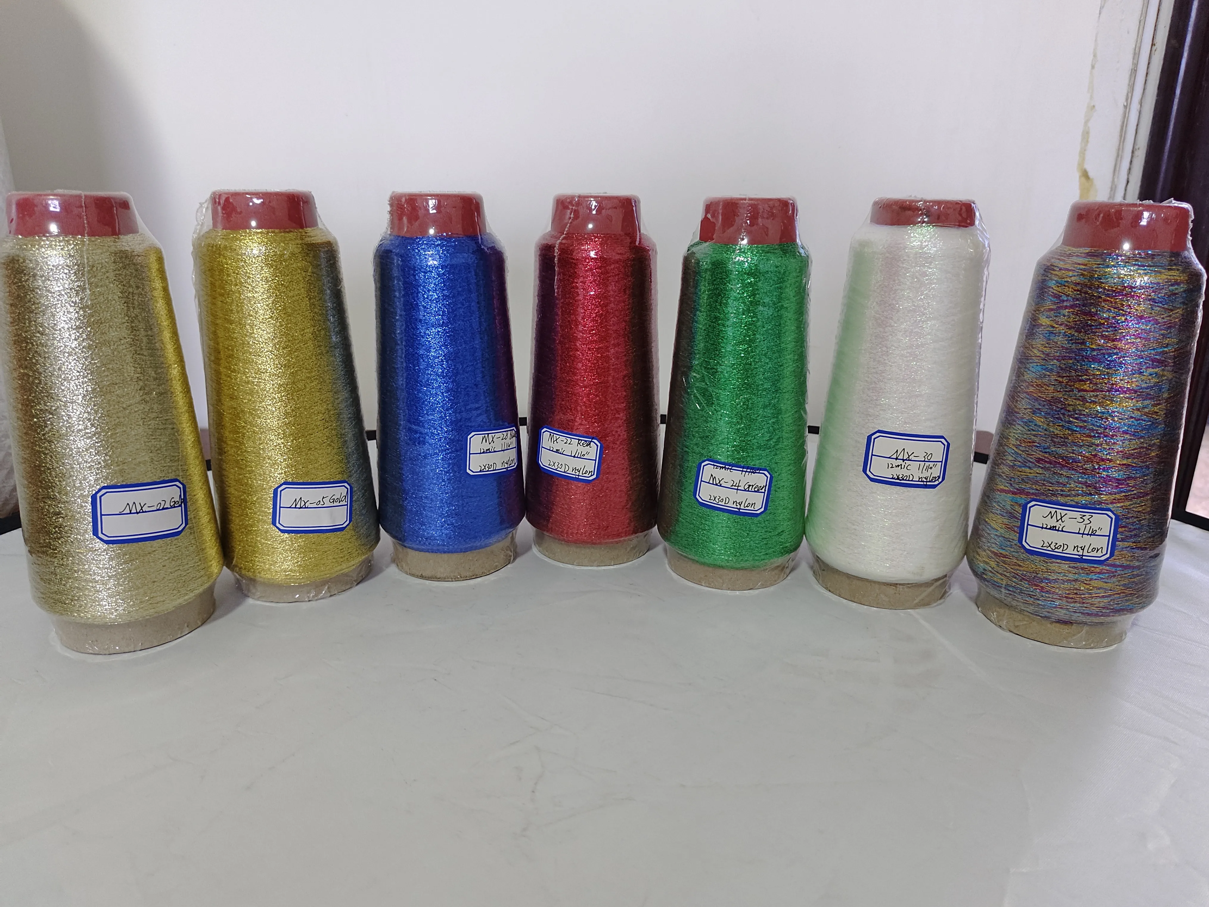 MX type metallic yarn Embroidery Thread Metallic Silvery And Golden Yarn Crafting and Sewing Knitting