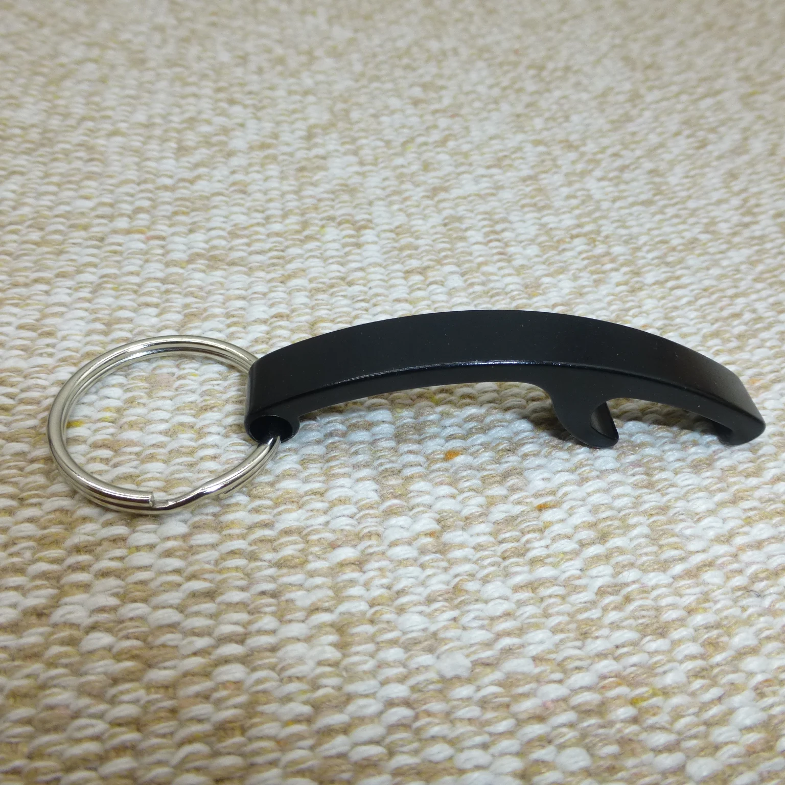 Bottle Opener Keychain Promotional Aluminium Alloy Bottle Opener Key Ring Aluminum Arc Design Accepted Pantone Color 2 PCS 8.5g