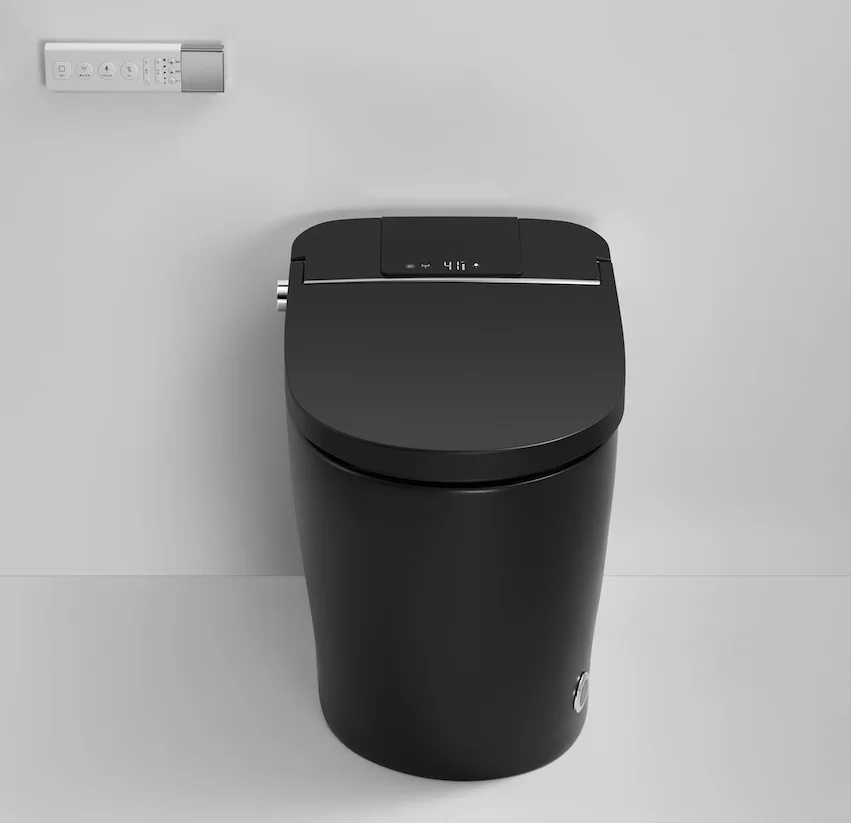 Bolina WZ8440 MB American Standard Automatic Flushing Siphonic Jet S-trap Black color smart one piece toilet