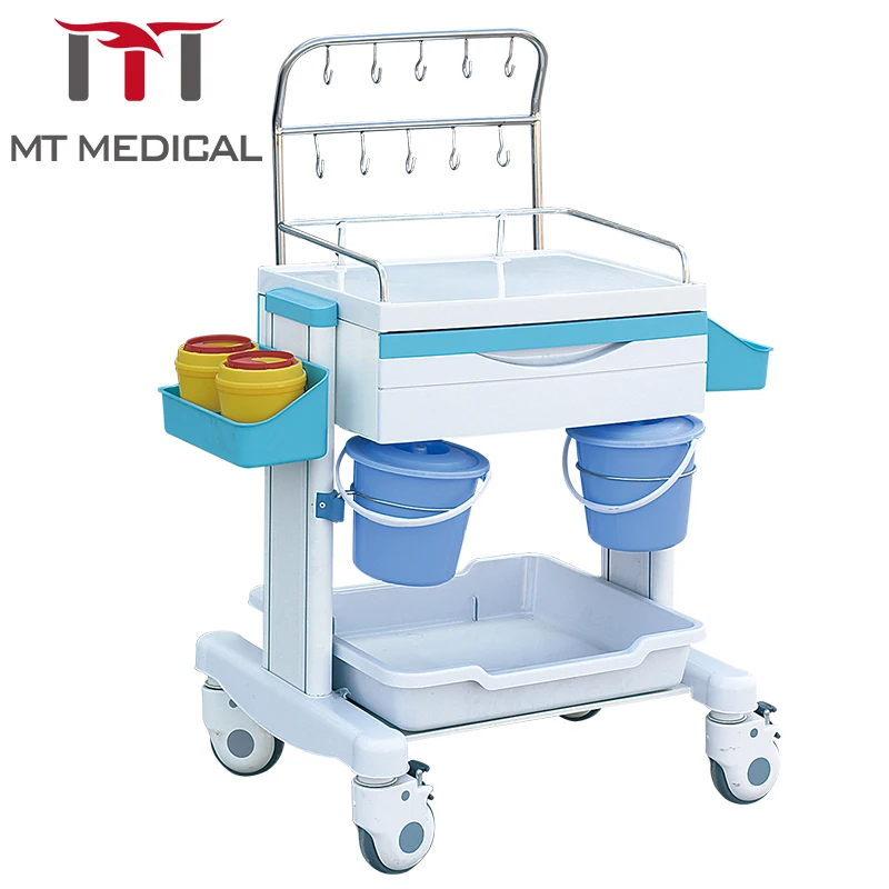 MT MEDICAL ABS anti-biosis table surface for min dray monitor with infusion anesthesia cart Trolley medical cart for hospital