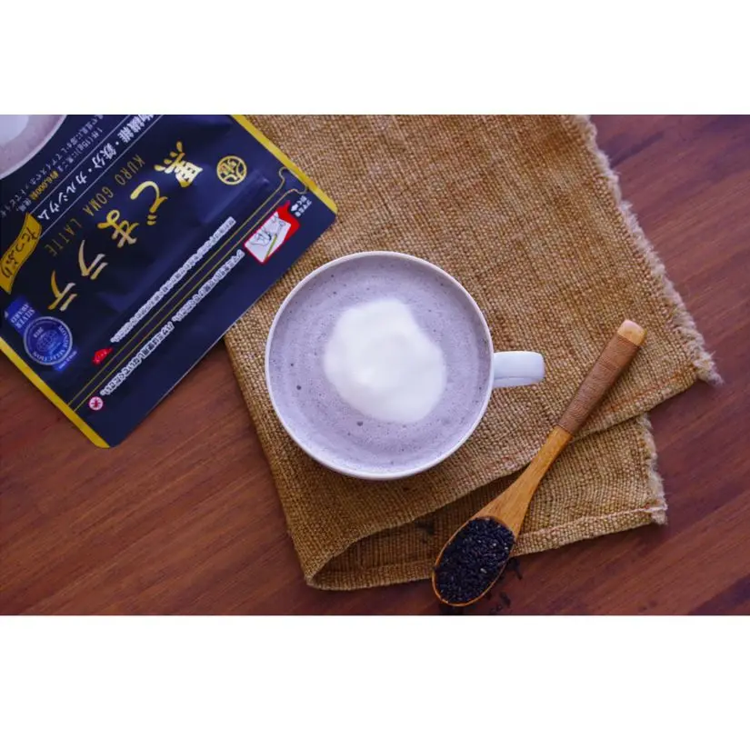 BLACK SESAME LATTE POWDER,bagged packaging drink seed extract powder mix black sesame latte
