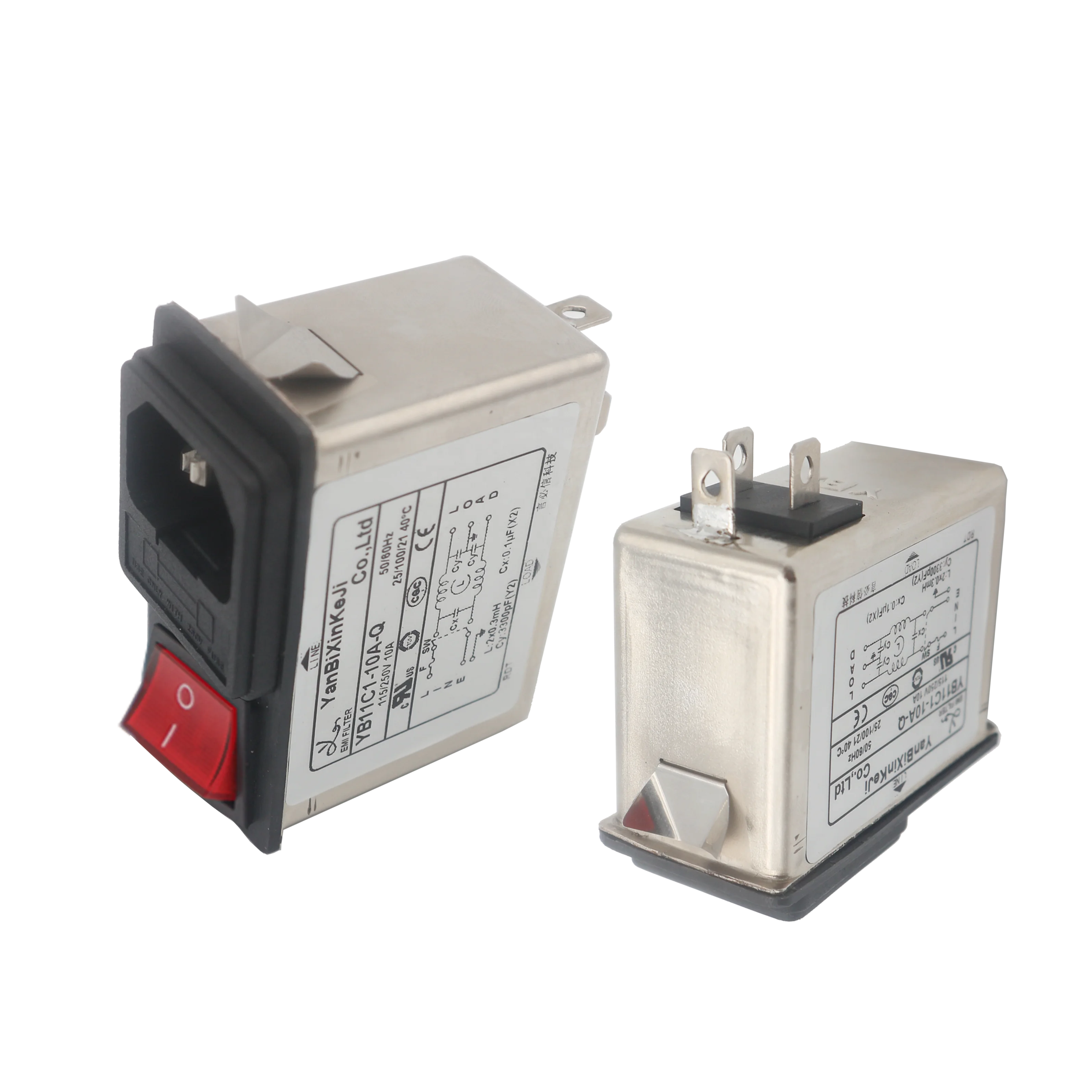 Заводская распродажа, входной фильтр IEC 3 в 1, выключатель розетки, фильтр EMI, многофункциональный фильтр EMI