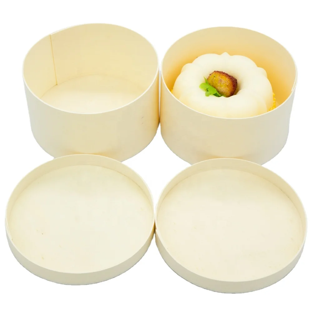Cake Bakery Veneer Brie wooden boxes Round cheese wooden box food container