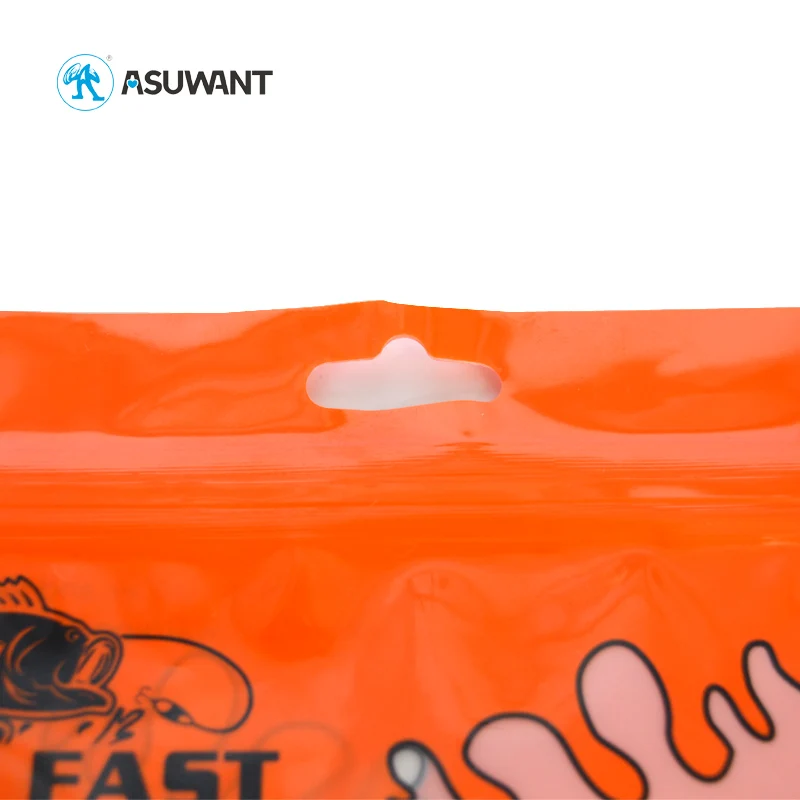 3 Side Sealed Hang Hole dry fish hook packaging packing Pouch Heat Seal Roll Plastic Fishing Bait Lure Bags