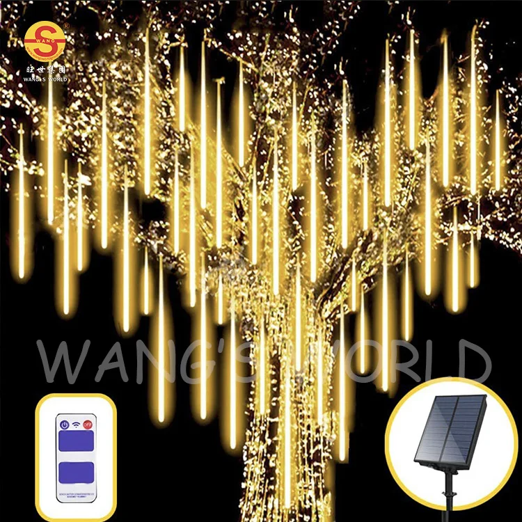 Led Meteor Shower Christmas Rain Lights Outdoor Solar Meteor Shower Led Light
