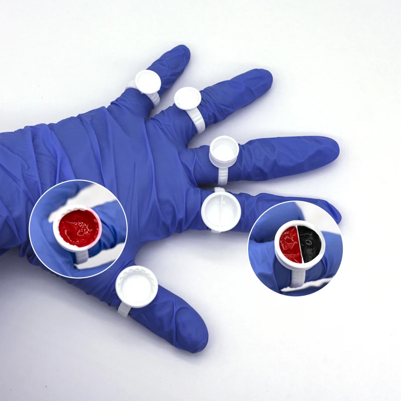 Disposable Tattoo Pigment Ring Holders Tattoo Ink 100pcs/bag Plastic White 5 Different Size