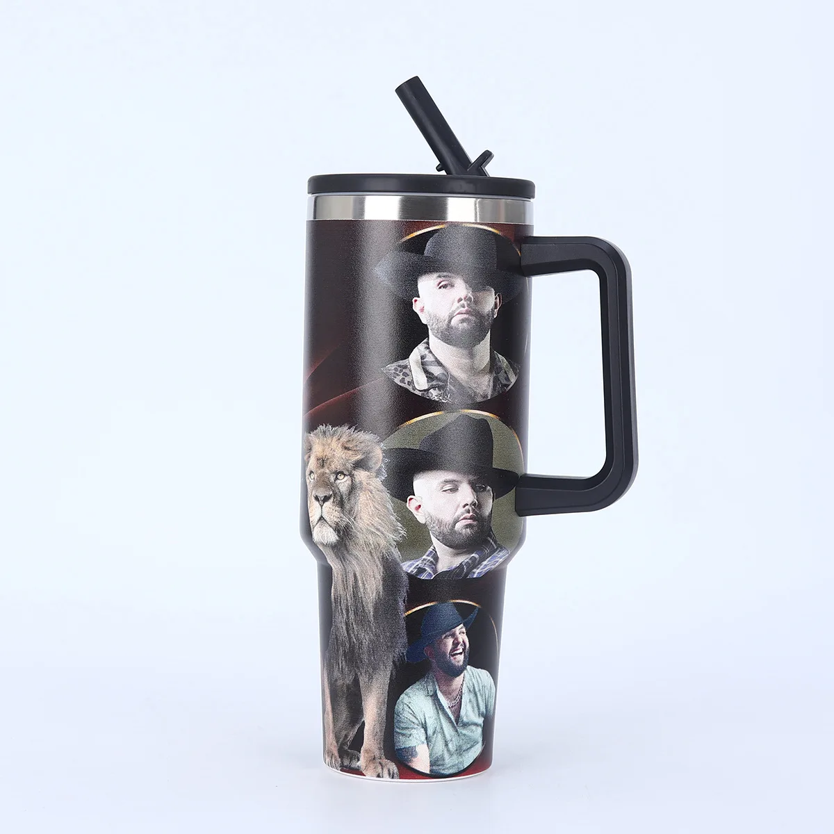 Large Capacity New Christmas 304 Tumblers With Straw Rainbow Powder Coated Bulk Stainless Steel