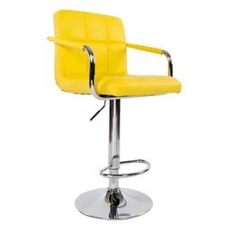Modern Leather Adjustable Bar Stools Swivel Pub Chair Bar Furniture Metal Fixed Seating Height Fashionable ISO9001-2000 Optional