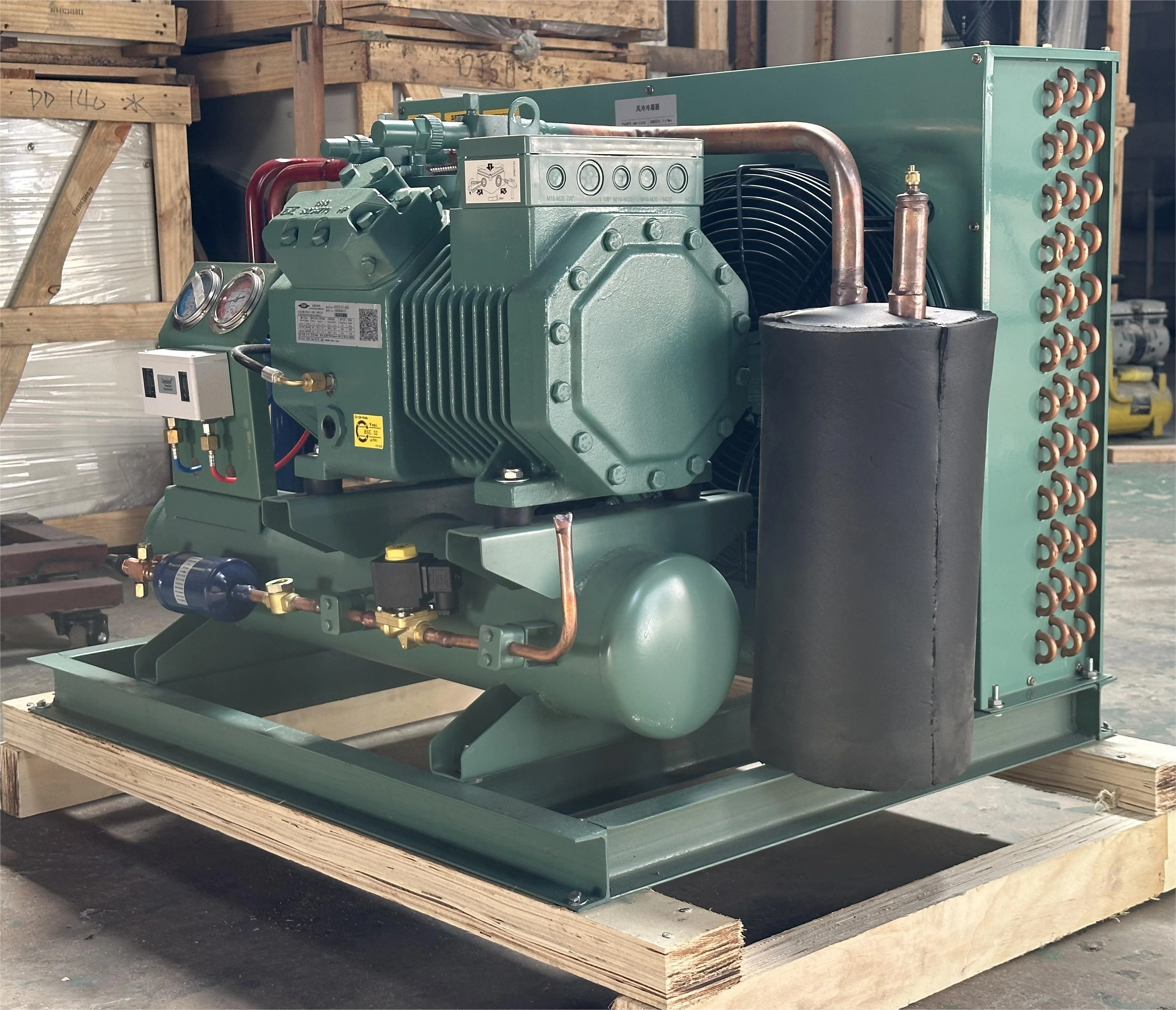 Factory 3hp 5hp 6hp 10hp Germany Air Cooled Compressor Condensing Unit for freezer Cooling System refrigeration